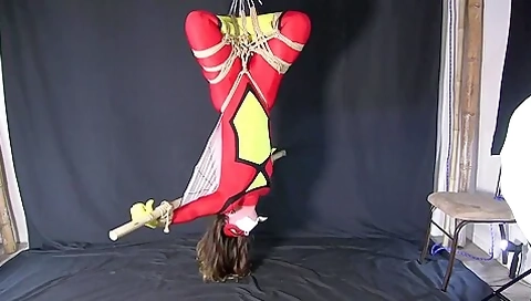 Spiderwoman Captured And Bound